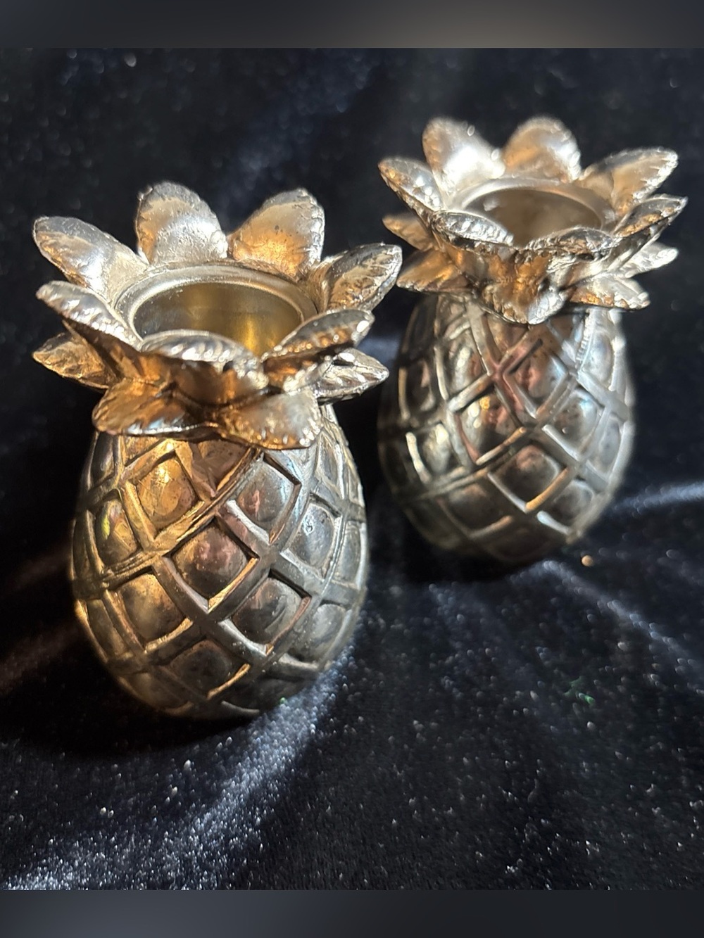 Metal Pineapple Votive Candle Holders